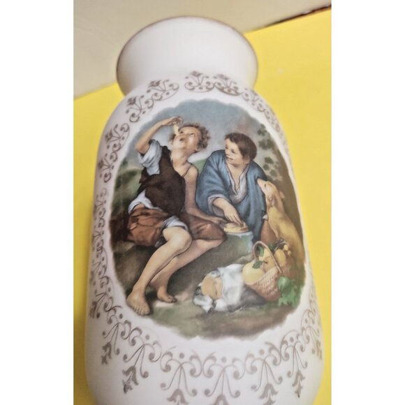 Large Italian Glass Flower Bouquet Vase ARDALT Venetian Hand Painted 9 1/4" tall - Picture 10 of 10